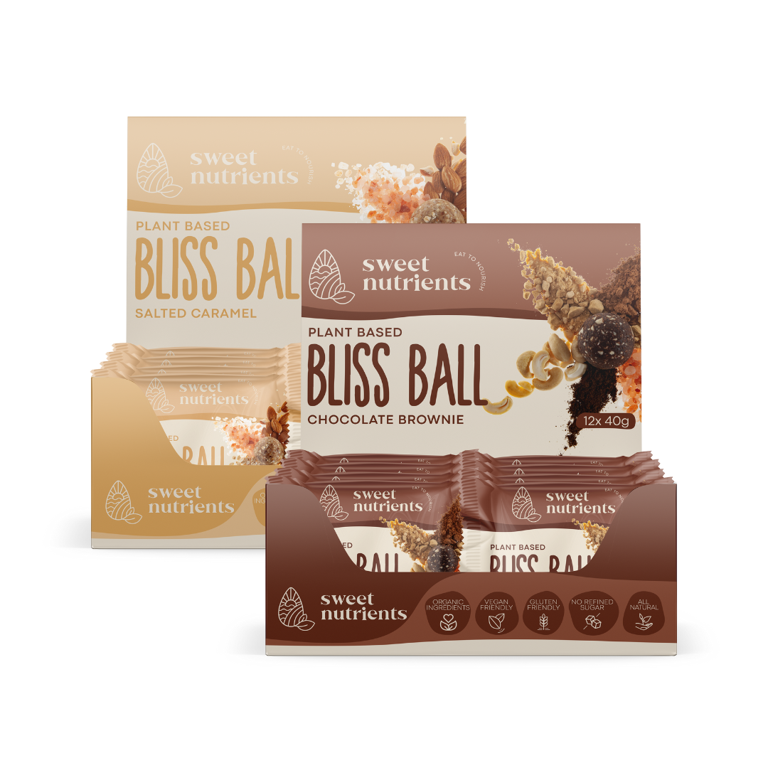 Plant-based Chocolate Brownie & Salted Caramel Bliss Balls Bulk