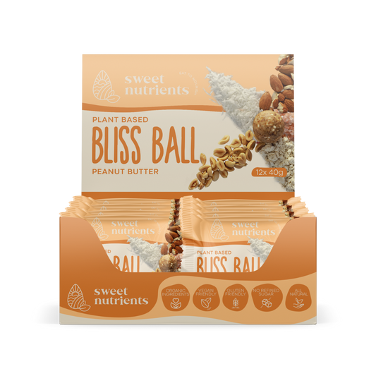12 Pack Carton Peanut Butter Bliss Balls - Sweet Nutrients